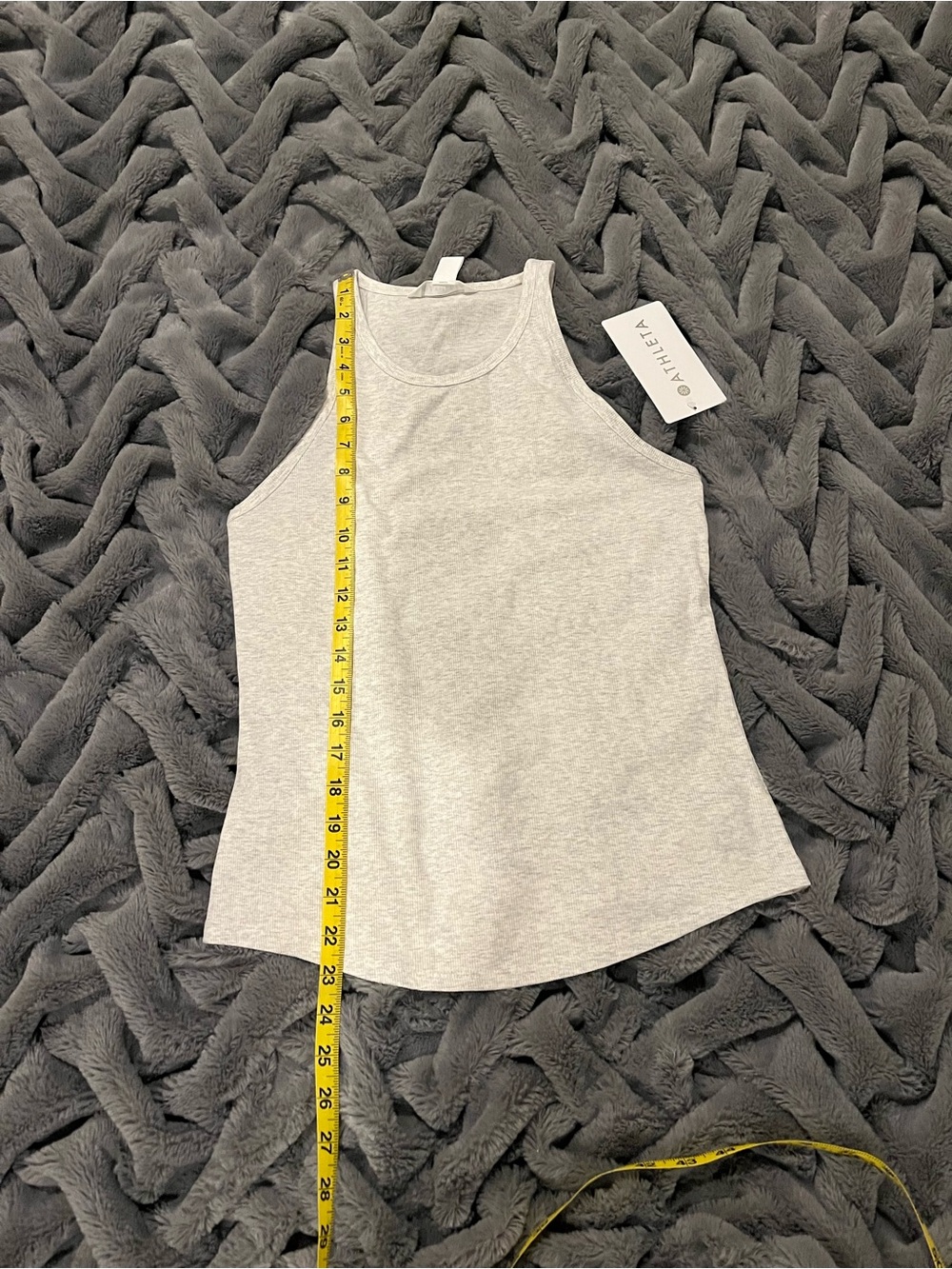 NWT Athleta Light Gray Heather Signature Rib Tank - Picture 14 of 14
